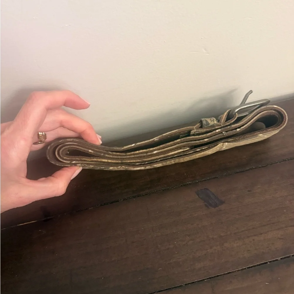 Realtree Camo Belt – Genuine Leather Back – Approx. 52” Long